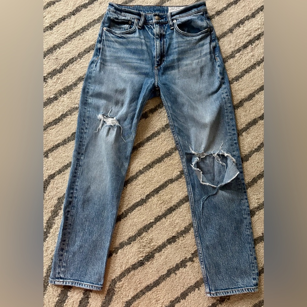 Rag & Bone Wren Slim Straight Ankle Jean in Everly